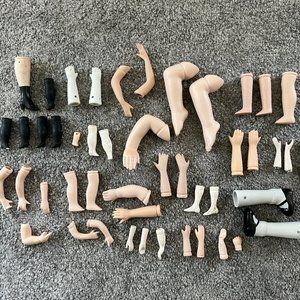 Antique Porcepain and bisque doll parts ~ Mixed media sculpture or repair.